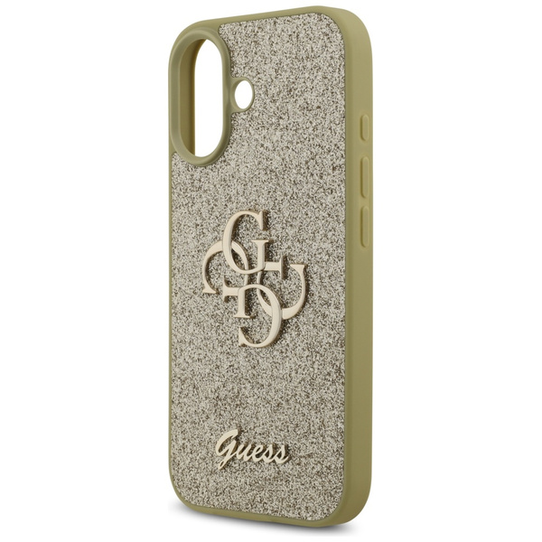 Etui Guess Fixed Glitter Big 4G do       iPhone 17 złoty