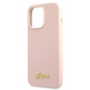 Guess GUHMP13XLSLMGLP iPhone 13 Pro Max6,7" jasnoróżowy/light pink hardcase Silicone Script Gold Logo Magsafe