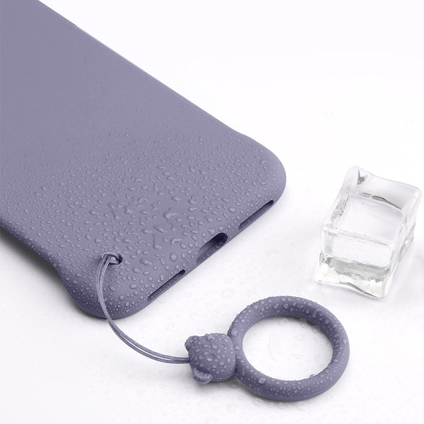 A SILICONE LANYARD FOR A PHONE BEAR RING ON A FINGER ORANGE