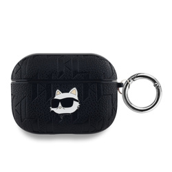 Karl Lagerfeld PU Embossed Choupette Head Case for AirPods Pro Black