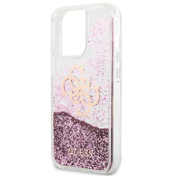 Guess GUHCP13XLG4GPI iPhone 13 Pro Max6,7" różowy/pink hardcase 4G Big Liquid Glitter
