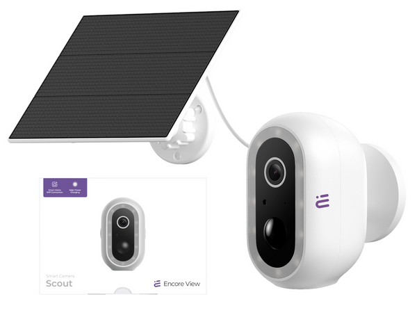 Smart WiFi Solar Camera USB-C 4Mpx FHD IP65 5200 mAh Encore View Scout