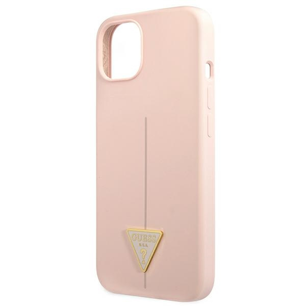 Guess GUHCP13MSLTGP iPhone 13 / 14 / 15 6.1" różowy/pink hardcase Silicone Triangle
