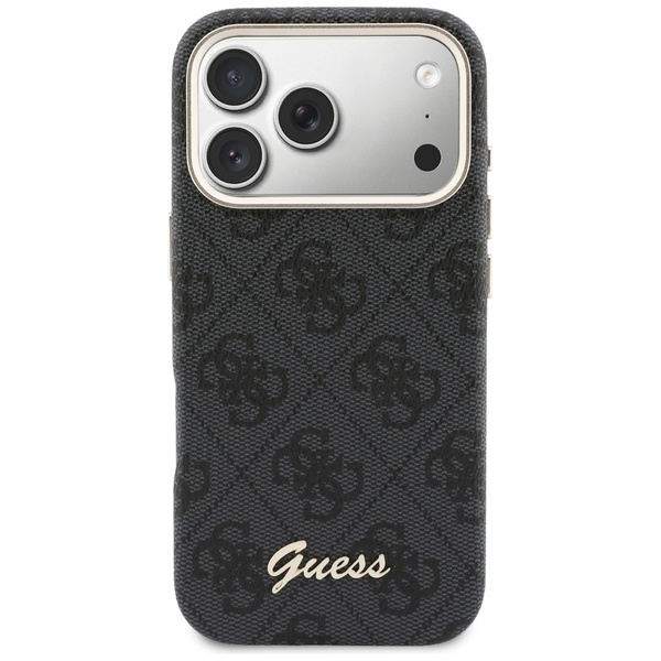 Etui Guess 4G Script MagSafe do iPhone   17 Pro czarny