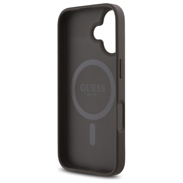 Guess GUHMP16SP4SM4MW iPhone 16 6.1"     brązowy/brown hardcase 4G Small Classic MagSafe