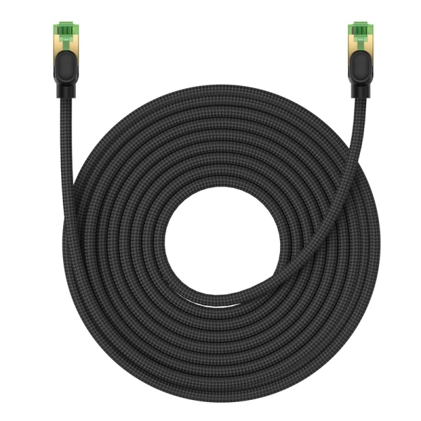 BASEUS FAST RJ45 CAT. NETWORK CABLE. 8 40GBPS 15M BRAIDED BLACK