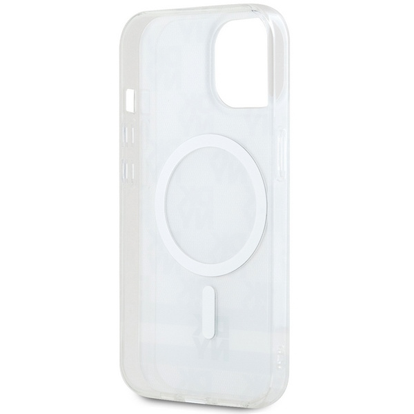 DKNY DKHMP15SHCPTSE iPhone 15 / 14 / 136.1" beżowy/beige hardcase IML Checkered Mono Pattern & Printed Stripes MagSafe