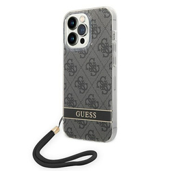 Guess GUOHCP14XH4STK iPhone 14 Pro Max 6,7" czarny/black hardcase 4G Print Strap