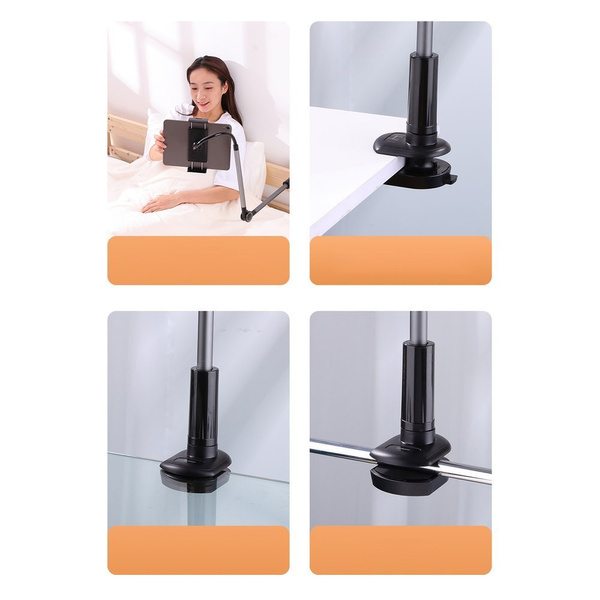 JOYROOM ROTARY ADJUSTMENT LAZY HOLDER DESKTOP PHONE AND TABLET HOLDER BLACK (JR-ZS263)