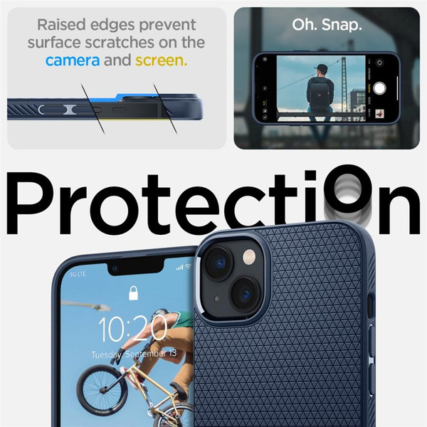 Etui Spigen Liquid Air na iPhone 14 Plus - niebieskie