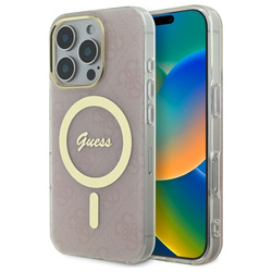 Guess GUHMP16LH4STP iPhone 16 Pro6.3" różowy/pink hardcase IML 4G MagSafe
