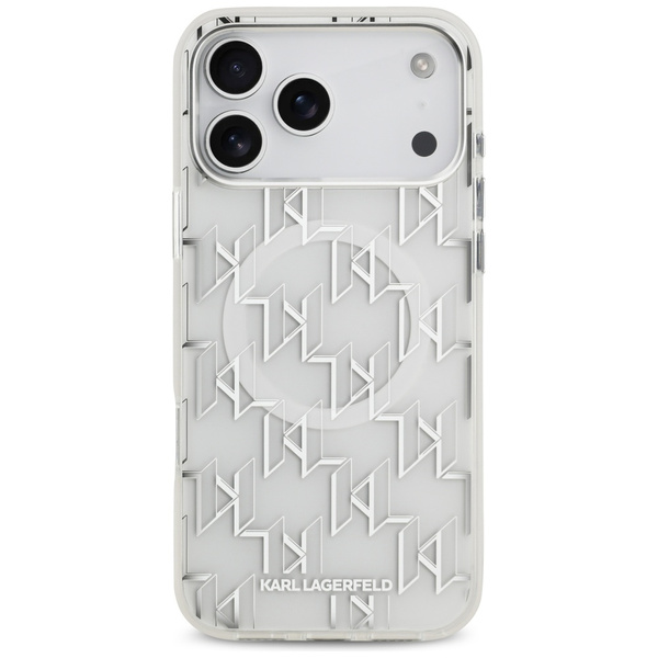 Etui Karl Lagerfeld IML KL Monogram      MagSafe do iPhone 17 Pro Max biały