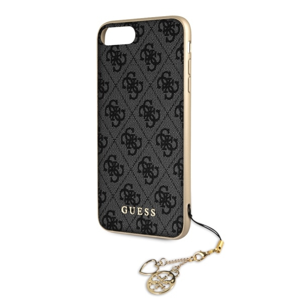 Guess GUHCPXGF4GGR iPhone X/Xs grey/szary hard case 4G Charms Collection