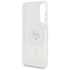 Etui Karl Lagerfeld Button Choupette     Head Printed Logo MagSafe do Samsung Galaxy S25 Edge biały