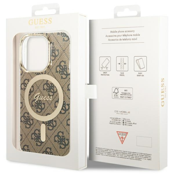 Guess GUHMP13LH4STW iPhone 13 Pro / 136.1" brązowy/brown hardcase 4G MagSafe