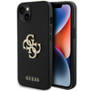 Guess GUHCP15SPSP4LGK iPhone 15 / 14 / 13 6.1" czarny/black hardcase Leather Perforated 4G Glitter Logo