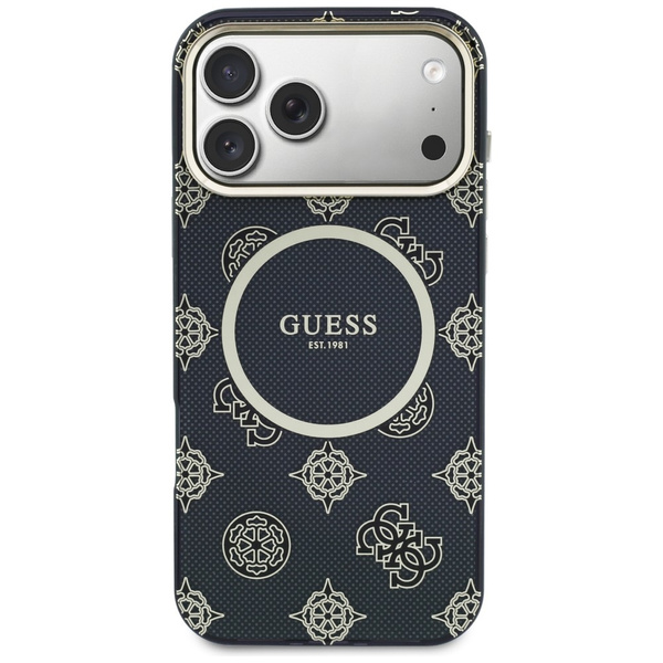 Etui Guess IML Peony Dot MagSafe do      iPhone 17 Pro Max czarny
