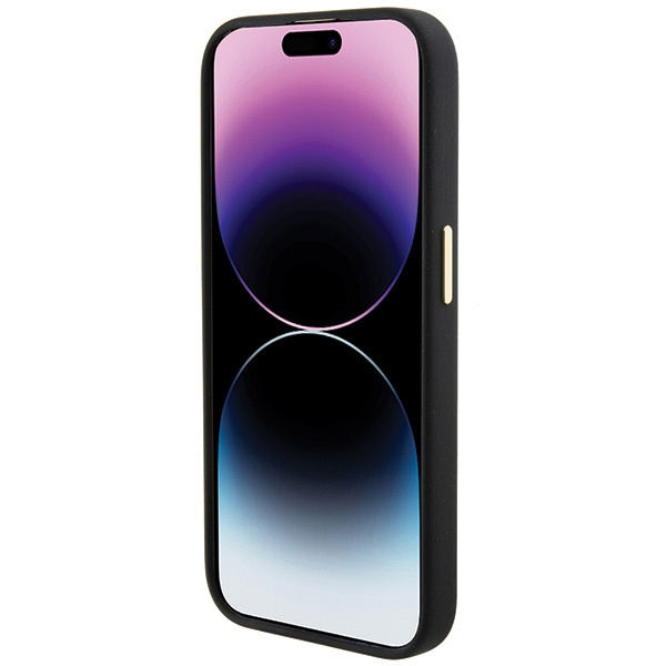 Guess GUHCP15LM4DGPK iPhone 15 Pro6.1" czarny/black hardcase Silicone Logo Strass 4G