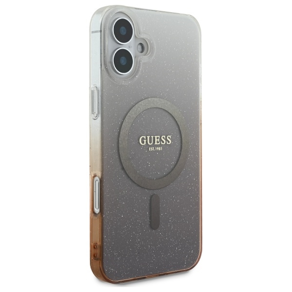 Guess GUHMP16MHGRCELW iPhone 16 Plus6.7" brązowy/brown hardcase IML Glitter Gradient MagSafe