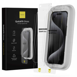 Spacecase Szkło hartowane QuickFit Glass IPhone 15 Pro