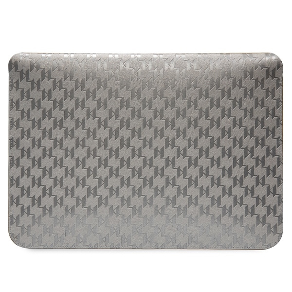 Pokrowiec Karl Lagerfeld Saffiano Monogram Choupette na laptopa 14" - srebrny