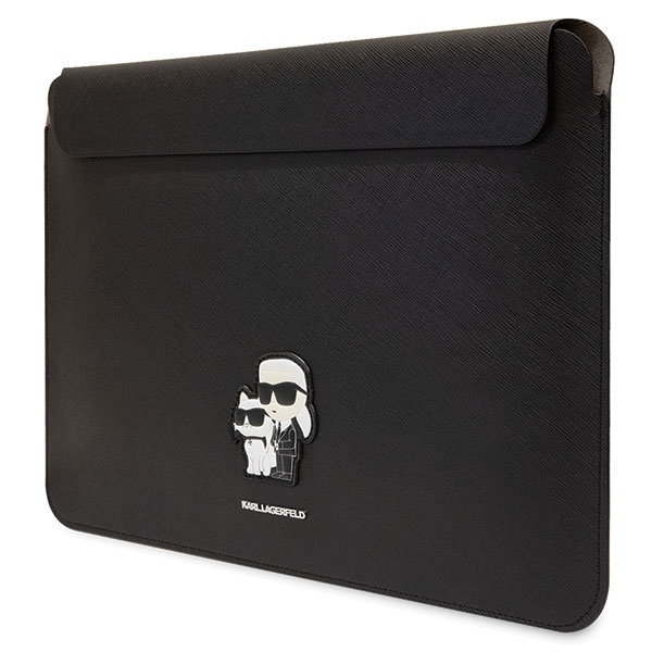 Pokrowiec Karl Lagerfeld Saffiano Karl&Choupette na laptopa 16" - czarny