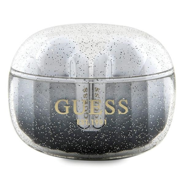 Guess słuchawki Bluetooth GUTWSHDGKEEKTWS + stacja dokująca czarny/black Glitter Gradient