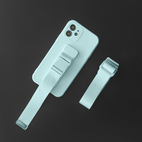 ROPE CASE GEL TPU AIRBAG CASE COVER WITH LANYARD FOR XIAOMI REDMI NOTE 10 PRO BLUE