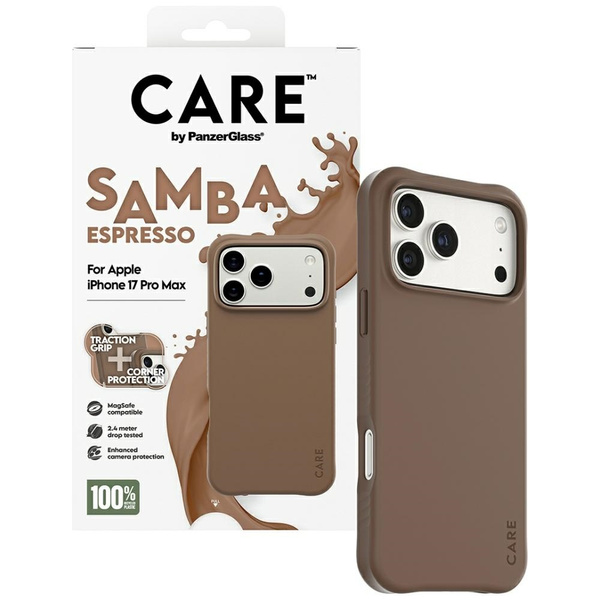 Etui CARE by PanzerGlass Fashionable     Samba MagSafe do iPhone 17 Pro Max espresso