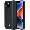 Etui BMW Leather Stamp Blue Lines na iPhone 14 - czarne