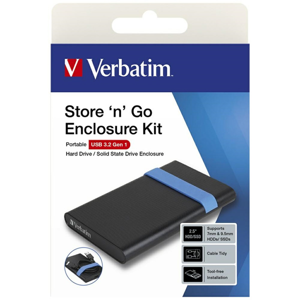 Obudowa metalowa na dysk Verbatim Store  n Go 2.5" USB 3.2 czarny 53106