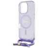 Guess GUHMP16LHCTSGNSU iPhone 16 Pro     6.3" fioletowy/purple hardcase Crossbody Cord Script MagSafe
