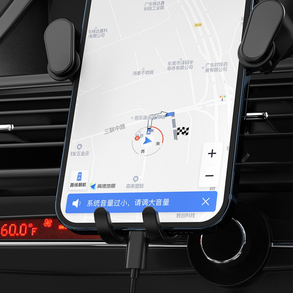 DUDAO F12H GLASS MIRROR EFFECT IN-CAR PHONE HOLDER BLACK