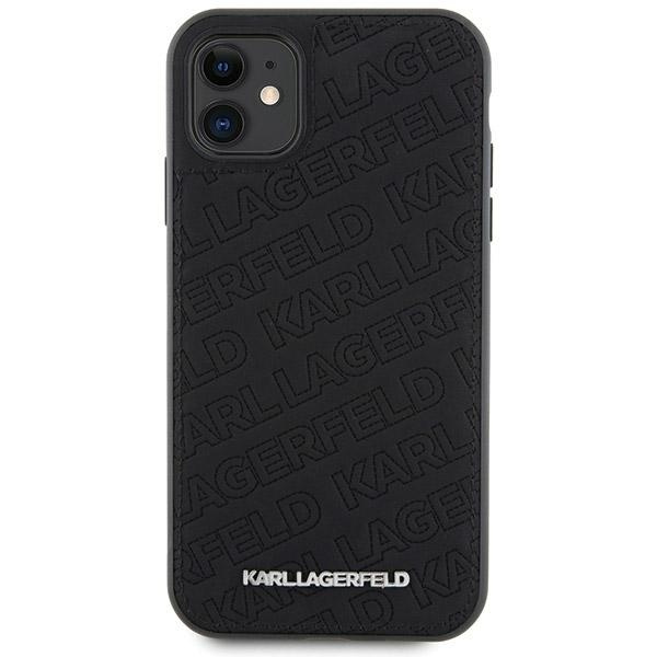 Karl Lagerfeld Quilted K Pattern case for iPhone 11 / Xr - black