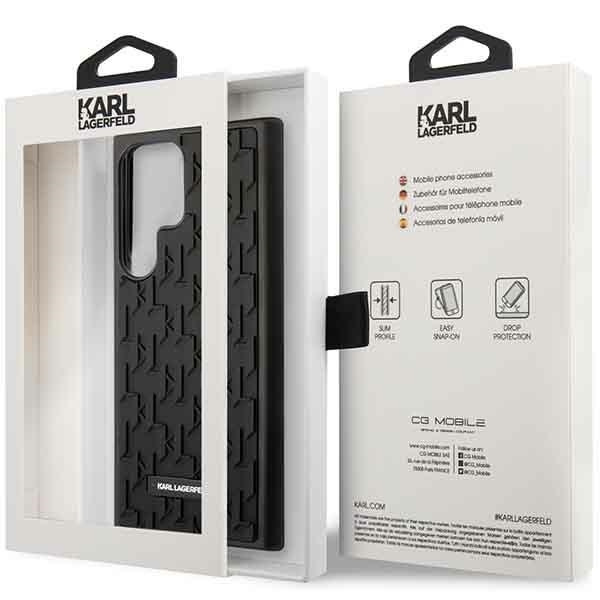 KARL LAGERFELD KLHCS23LRUPKLPK S23 ULTRA S918 HARDCASE CZARNY/BLACK 3D MONOGRAM