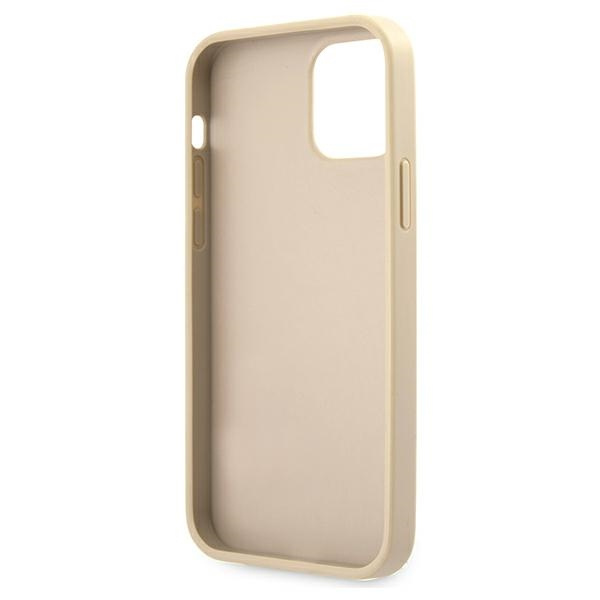Guess GUHCP12LRSAVSLG iPhone 12 ProMax 6,7" złoty/gold hardcase Saffiano Vintage Script