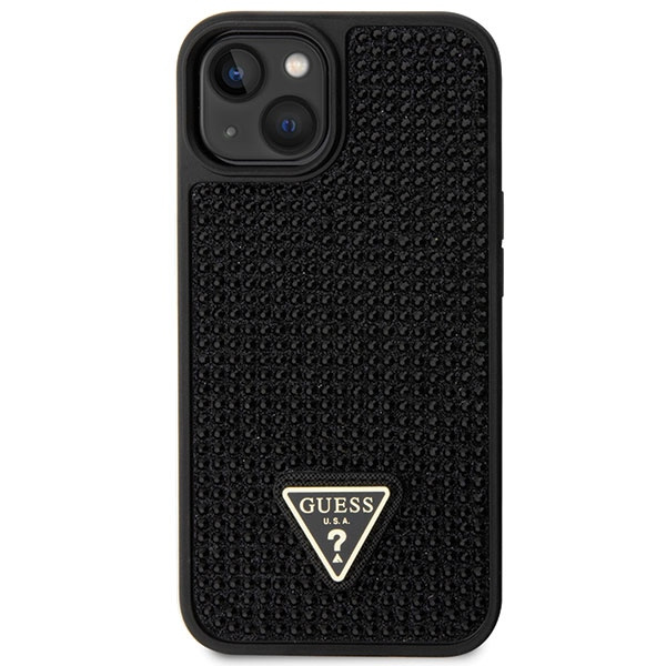 Guess GUHCP14SHDGTPK iPhone 14 / 15 / 13 6.1" czarny/black hardcase Rhinestone Triangle