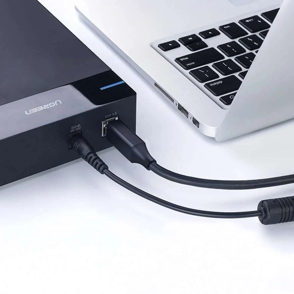 Kabel Ugreen US210 10372 do drukarki USB-A 3.0 / USB-B 5Gbps 2m - czarny