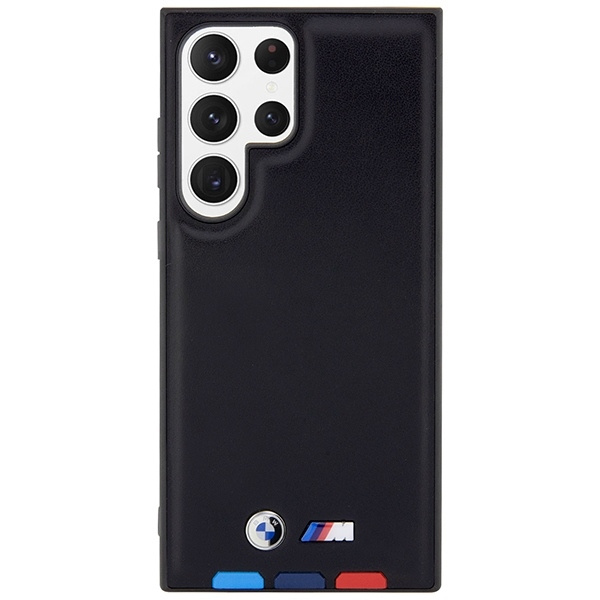 Etui BMW Leather Stamp Tricolor na Samsung Galaxy S23 Ultra - czarne