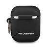 Karl Lagerfeld KLACCSILKHBK AirPods 1/2 cover czarny/black Silicone Ikonik