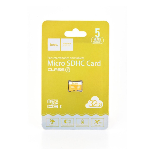Karta microSD 32GB class 10 Hoco żółta