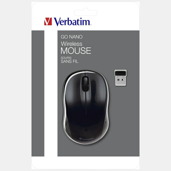 Verbatim Mysz bezprzewodowa Go Nano1600 dpi czarny/black 49042