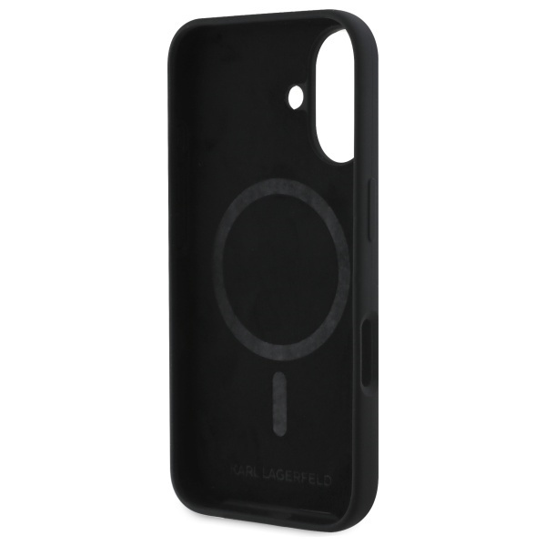Karl Lagerfeld KLHMP16SSKCHTCK iPhone 16  6.1" czarny/black hardcase Silicone Karl&Choupette Heads MagSafe