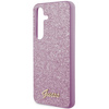 Guess GUHCS24SHGGSHU S24 S921 fioletowy/purple hardcase Glitter Script