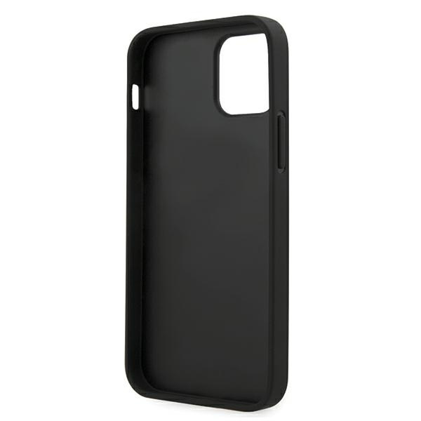 KARL LAGERFELD KLHCP12MIKMSBK IPHONE 12 /12 PRO 6,1" CZARNY/BLACK HARDCASE SAFFIANO IKONIK METAL