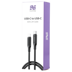 Kabel Encore Energy 2x USB-C przewód PD USB do ładowania i transferu danych 200cm 60W MD-60CC2B