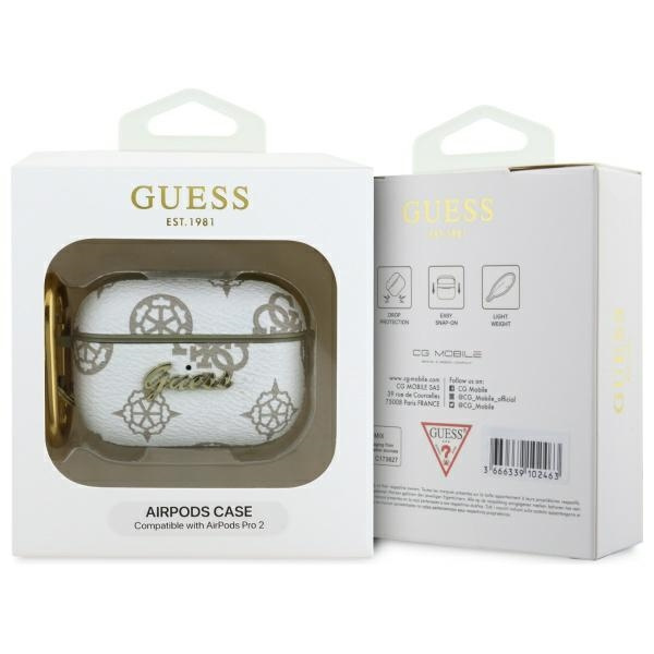 Guess GUAP2PG4GPH AirPods Pro 2          (2022/2023) cover biały/white 4G Hook