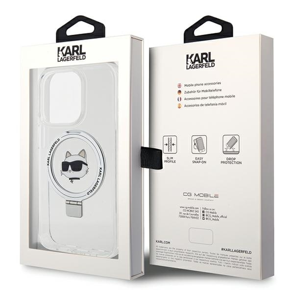 Karl Lagerfeld KLHMP15XHMRSCHH iPhone 15 Pro Max 6.7" white/white hardcase Ring Stand Choupette Head MagSafe