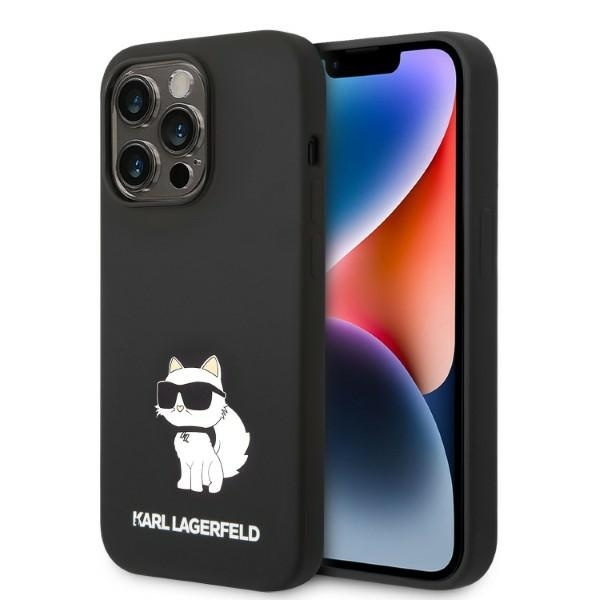 KARL LAGERFELD KLHCP14LSNCHBCK IPHONE 14 PRO 6,1" HARDCASE CZARNY/BLACK SILICONE CHOUPETTE