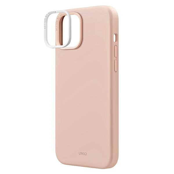 Etui Uniq Lino na iPhone 14 Plus - różowe